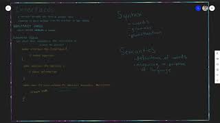 Syntax and Semantics