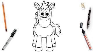 Details How To Draw Bullseye Easy Step By Step | Toy Story 5 Drawing Tutorial News