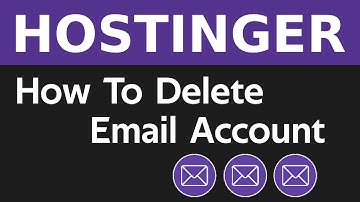 How to delete email account in Hostinger 2025