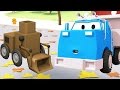 Construction Squad: the Dump Truck, the Crane and the Excavator build the Cleaning Robot in Car City