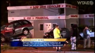 Police: DUI driver hits four parked cars, lands on top of one