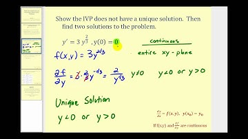 Find Two Solutions to a First Order Initial Value Problem