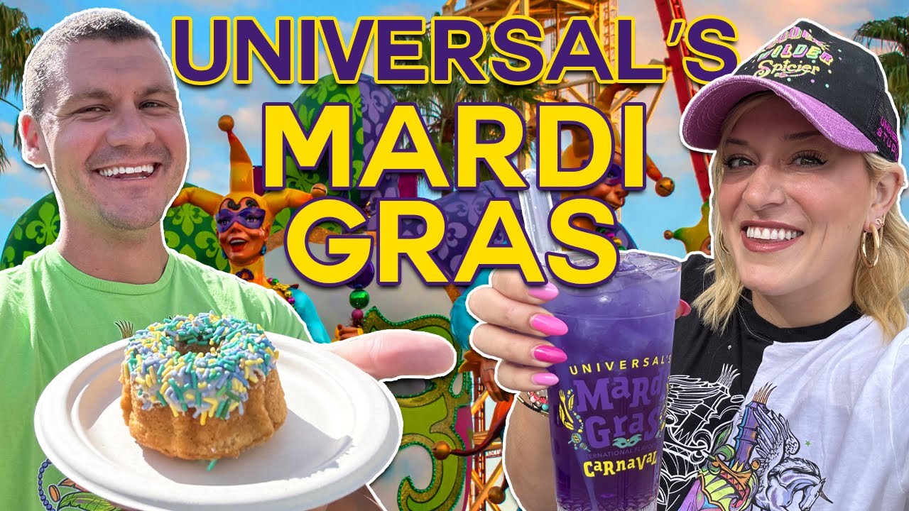 The BEST Of Universal Orlando’s Mardi Gras 2024 | Snacks, Drinks, Parade & More At Universal Studios
