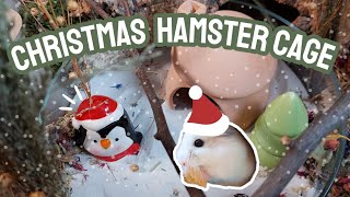 Setting up a CHRISMAS HAMSTER Cage!🎄❤️