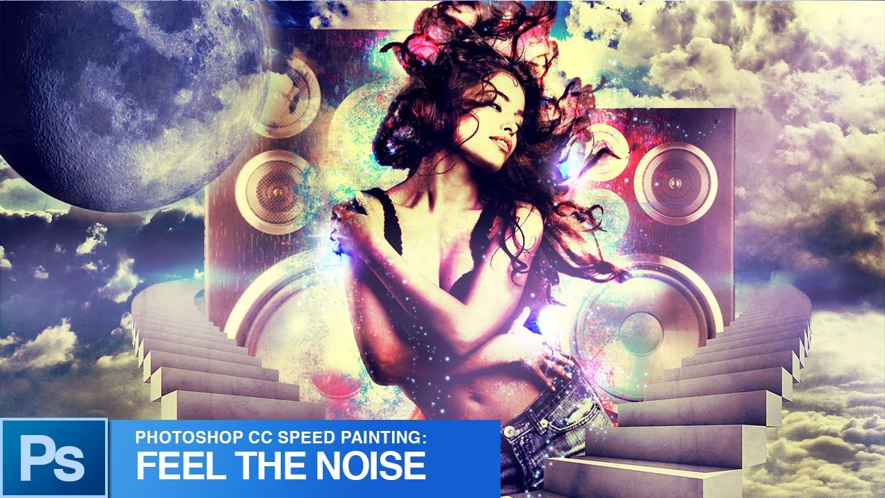 Feel the noise. Креативный фотошоп. Speed Art Photoshop. Noise.