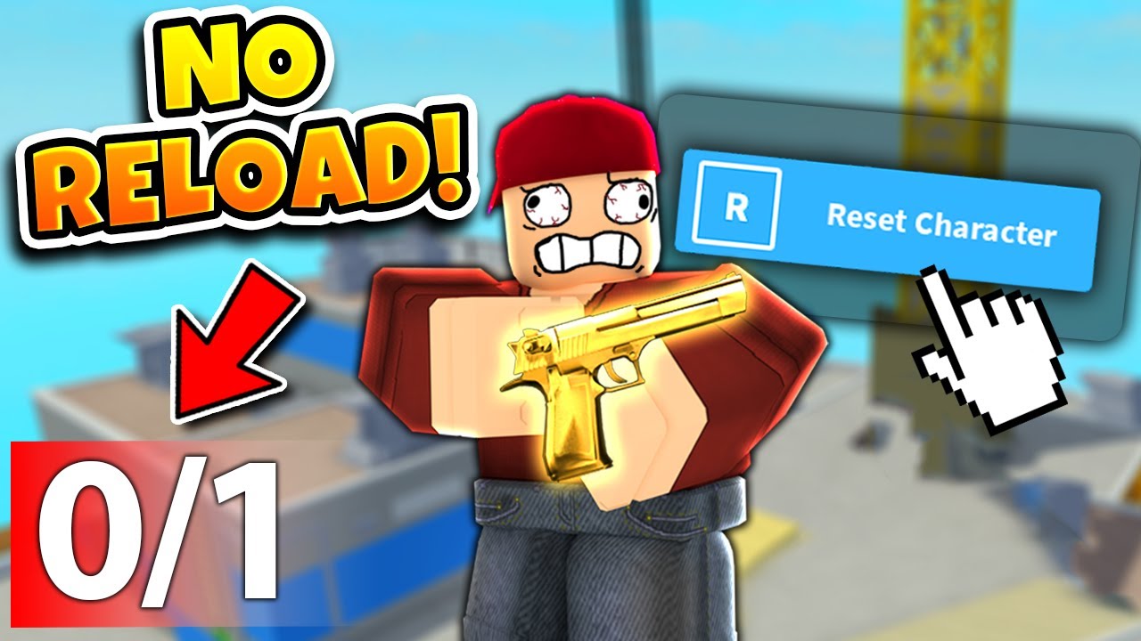 No Reloading Challenge In Roblox Arsenal Youtube