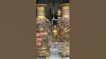 Cặp bình song long #đồcổcầnthơ #phongthuy #doco #đồcổ #doxua