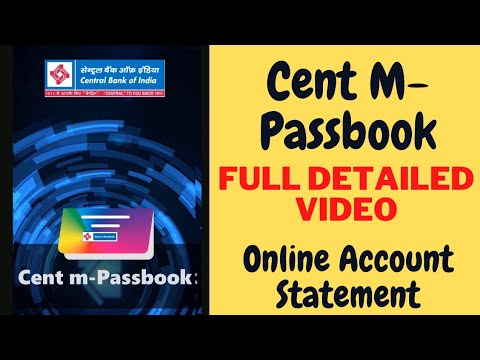 Video Cent M-Passbook ||Central Bank Online Account... - youtube