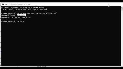UTIITSL E-PAN PDF Password Cracker | Brute Force Method | Crack Any PDF Password Easily