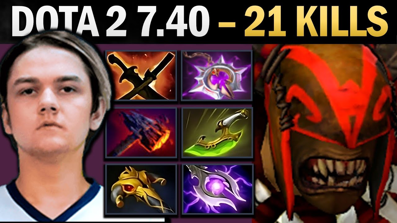 Bloodseeker — профессиональный керри с 21 убийством и SNY — геймплей Dota.