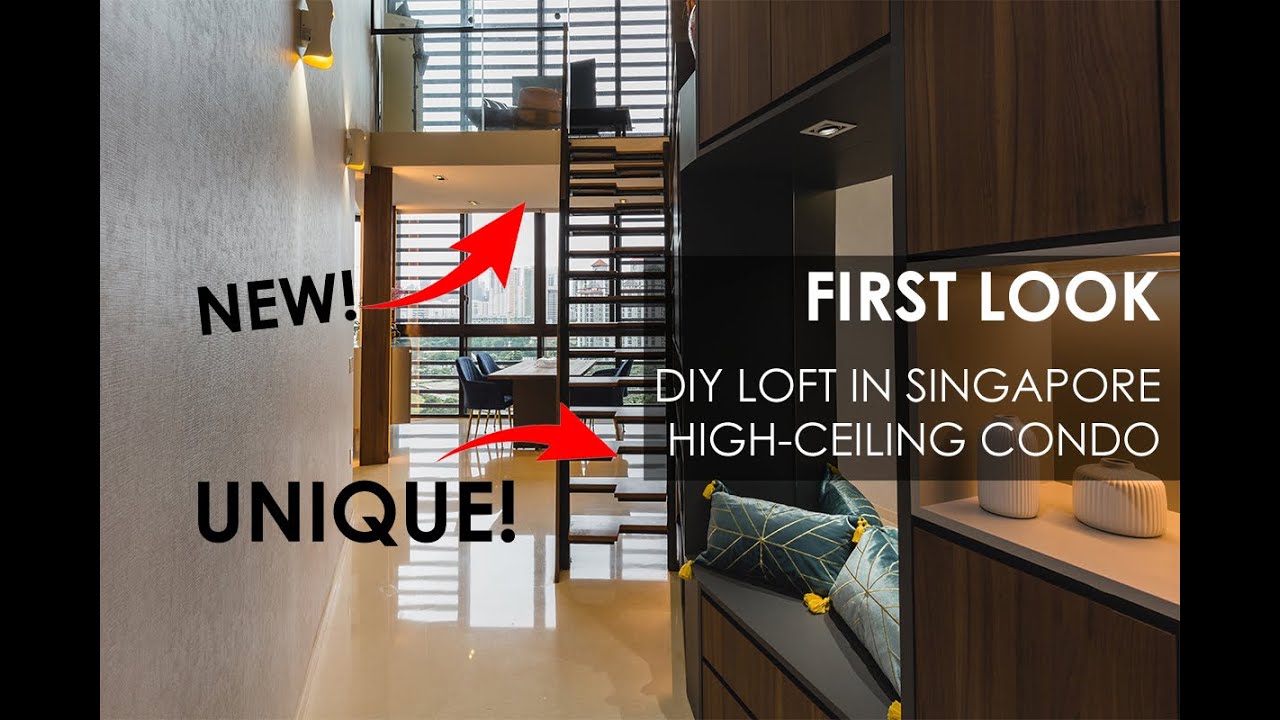 View of DIY Loft in a 3rm High Ceiling Condo at The Crest, Singapore | Posh ...