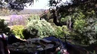 Luke's first backflip attempt
