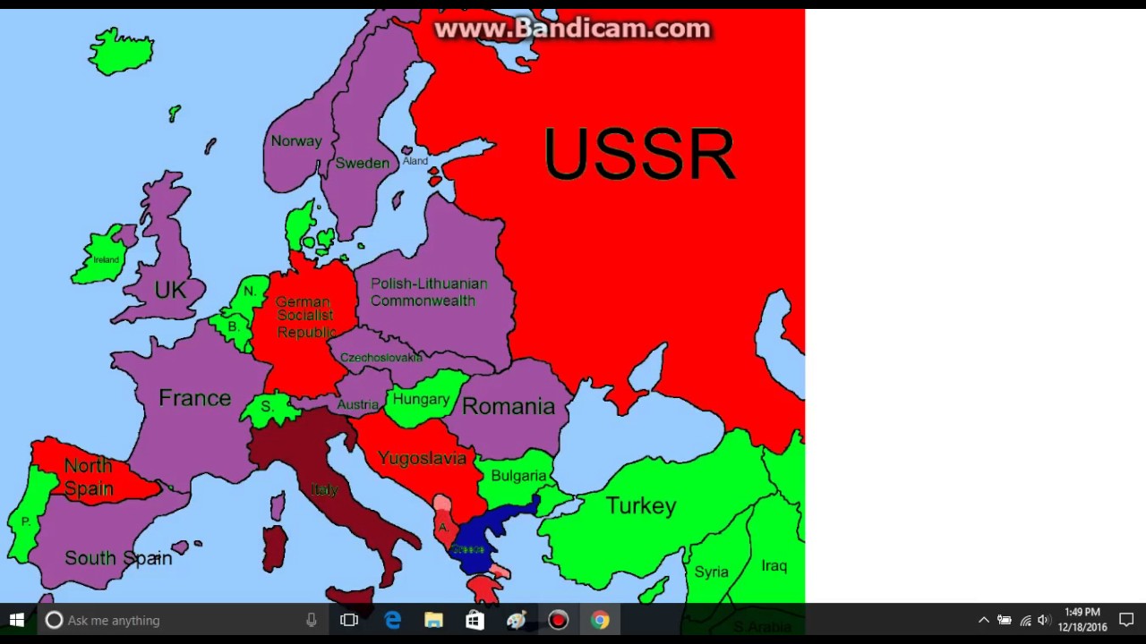 Alternate History Of Europe Part 2 Red Dawn Youtube