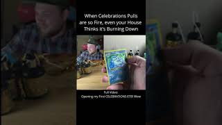 When Celebrations Pulls are so Fire... Pokemon Cards #Shorts