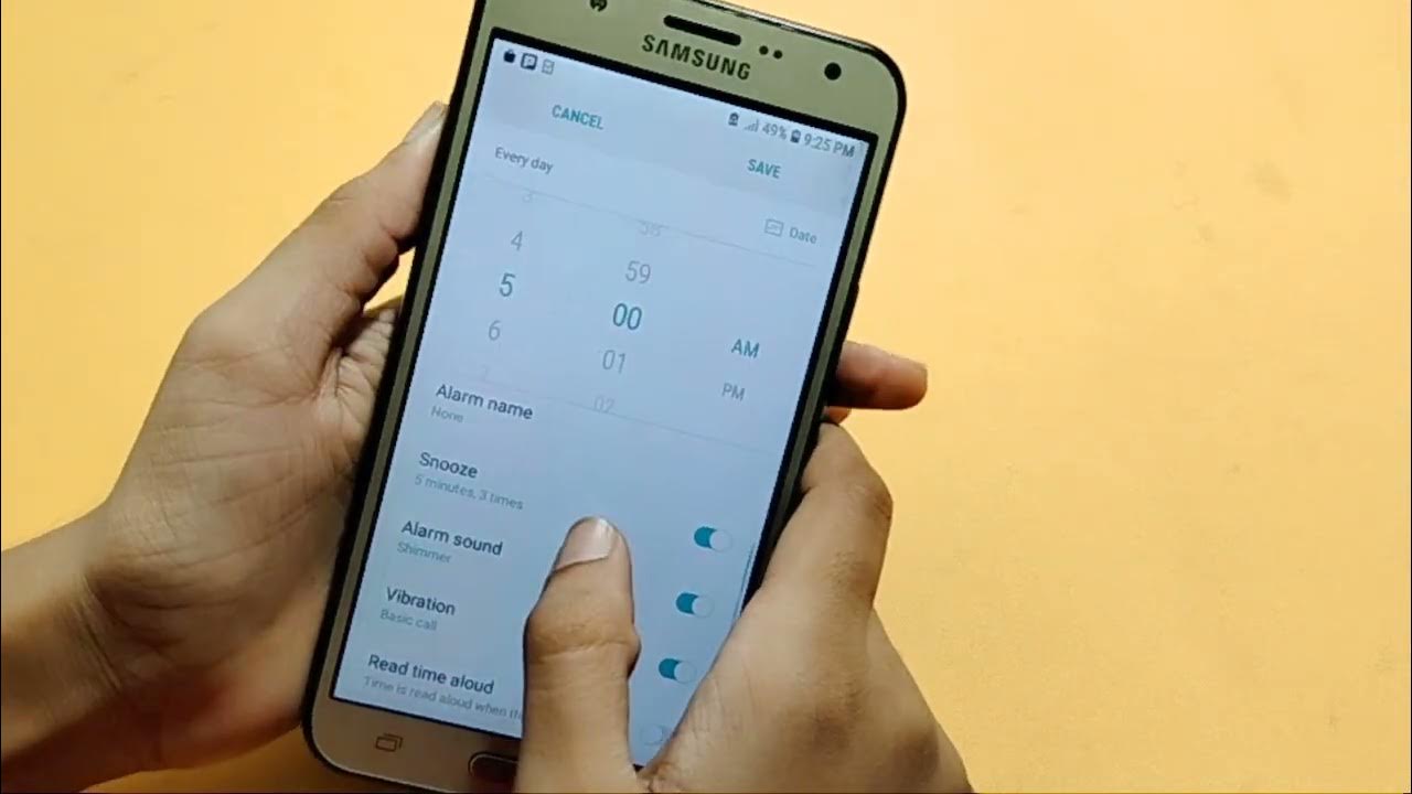 Samsung galaxy j7 alarm full setting How to set alarm alarm kaise