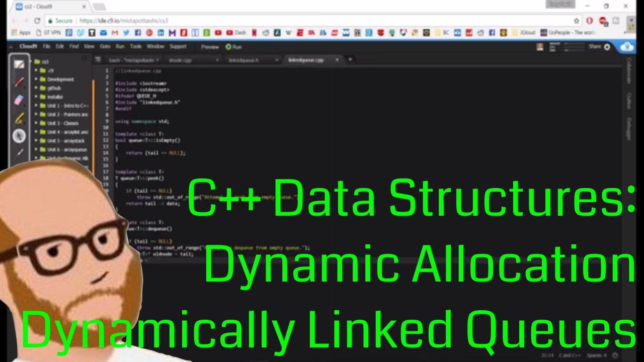 Data Structures in C++: Unit 7 Day 3 - Dynamically Allocated Queues ...