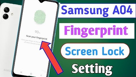 Samsung Galaxy A04 Mobile Display Fingerprint Setting | How To Fingerprint Lock In Samsung A04
