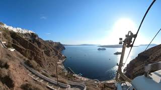 Santorini , Fira 360 Cable railway, Insta 360 GO X2 test
