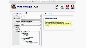Joomla 1.5 User Manager