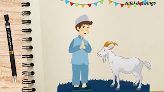 easy drawing | rasam eid aladihaa | drawing sheep    | filfel drawings