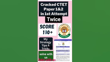 CLEARED CTET in first attempt both paper-1&2 #trending #ytshorts #viralshort #ctetresult #ctetexam