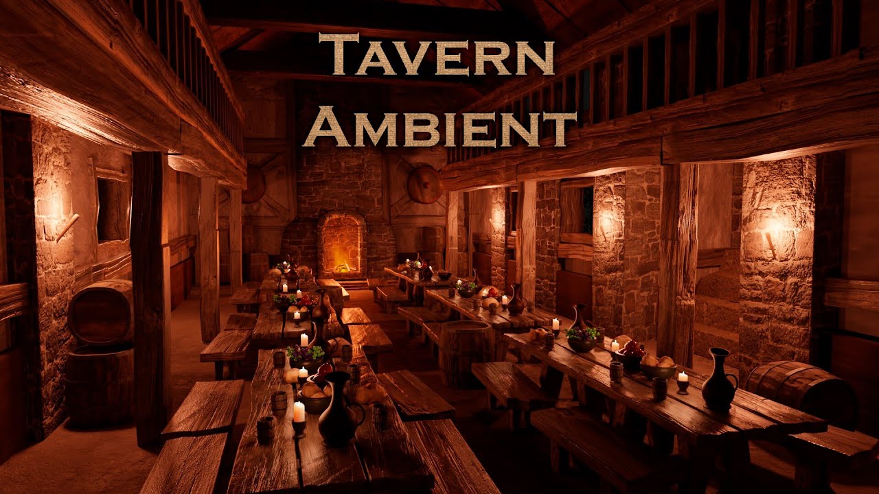 Tavern Ambient - Fireplace Sounds & Fantasy Music - YouTube