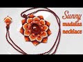 Macrame Sunny necklace tutorial:combine agate bead and mandalas pattern - Thắt dây chuyền mandalas