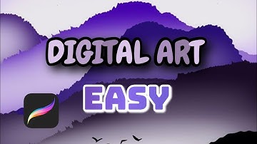 EASY SCENERY DRAWING IN PROCREATE! #shorts #procreate #procreateart #digitalart #art #easysceneryart