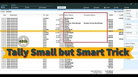 Address in Ledger Summary | 48th Tally Small but Smart Trick @LearnWell