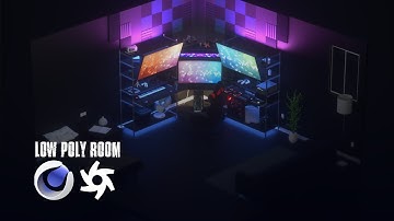 Low Poly Room 3D Animation Video | Cinema 4D + Octane Render