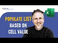 Excel: Populate List Based on Cell Value | Populate Rows Based on Cell Value