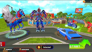 Ultimate Multi Robot Transformation Game 2021 - Flying Horse Bike Car Robot Game - Android Gameplay