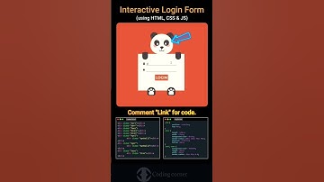 interactive login page using HTML CSS JavaScript #coding #bca #programming #viral #shorts