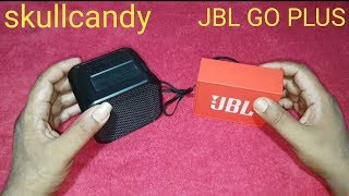 JBL GO PLUS VS skullcandy barricade mini comparison and sound\/ bass test