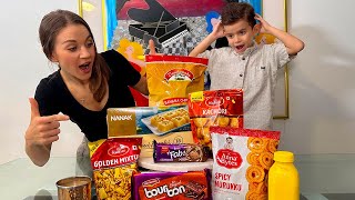 Ultimate INDIAN SNACK TASTING!! Reacting to NEW INDIAN SNACKS!