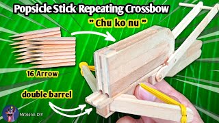 DIY Double Barrel Repeating Crossbow (Chu Ko Nu) with Popsicle Sticks - Step-by-Step Guide