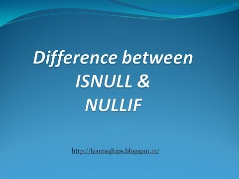 Video: Null vs IsNull mu?