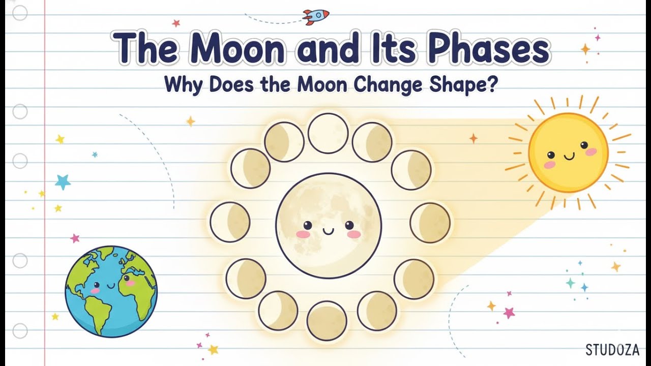 The Moon and Its Phases 🌙 | Why Does the Moon Change Shape? | Easy ...