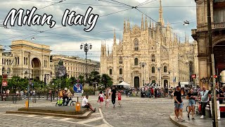 Milan, Italy 4K - Walking tour in a beautiful Italian city