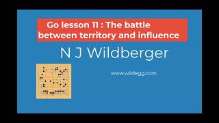 Go Lesson 11: The battle between territory and influence | Playing Go | N J Wildberger
