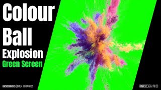 Colour Ball Explosion Green Screen Motion Omer J Graphics