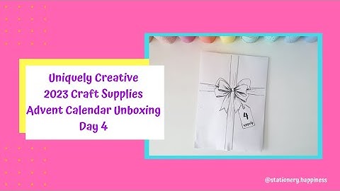 Uniquely Creative 2023 Craft Supplies Advent Calendar Unboxing Day 4
