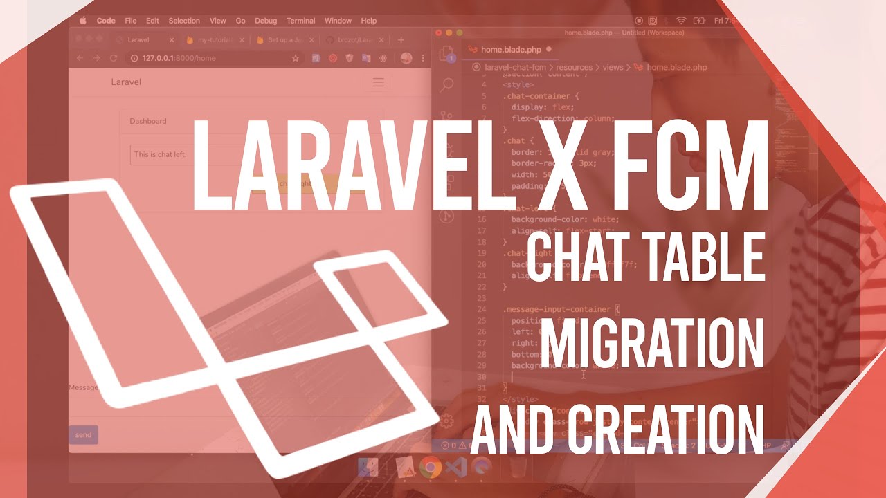 Laravel Realtime Chat App Tutorial x Firebase Cloud Messaging [FCM] - Chat Migration & Creation