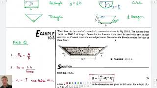 13:2 Open Channel Flows - Gradually Varying Flows, Energy, Critical Depth and Froude Number