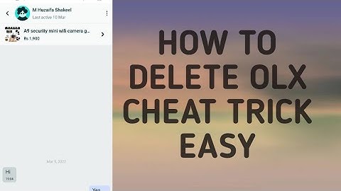 HOW TO DELETE OLX CHEAT TRICK