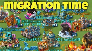 Lords Mobile - Migration time. First victims in the new kingdom!