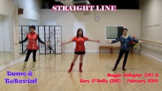 Straight Line - Line Dance (Dance & Teach) | Maggie Gallagher | Gary O'Reilly | Regina Cheung