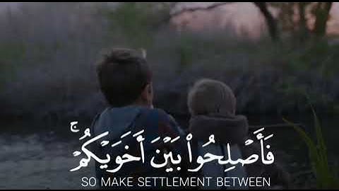 (إنما المؤمنون إخوة فأصلحوا بين أخويكم )حالات واتس آب قرآن كريم