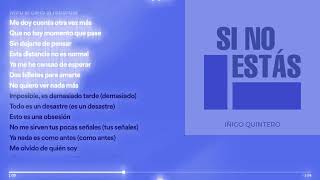 Si No Estás (speed up - lyrics) iñigo quintero