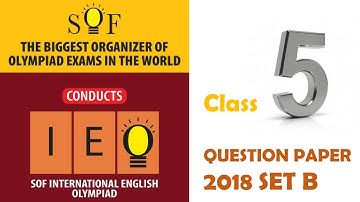 IEO International English Olympiad Class 5 Question paper 2018 Set B